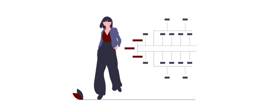 grafik frau macht plan
