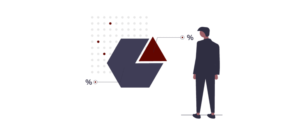grafik prozentanteile in Präsentation