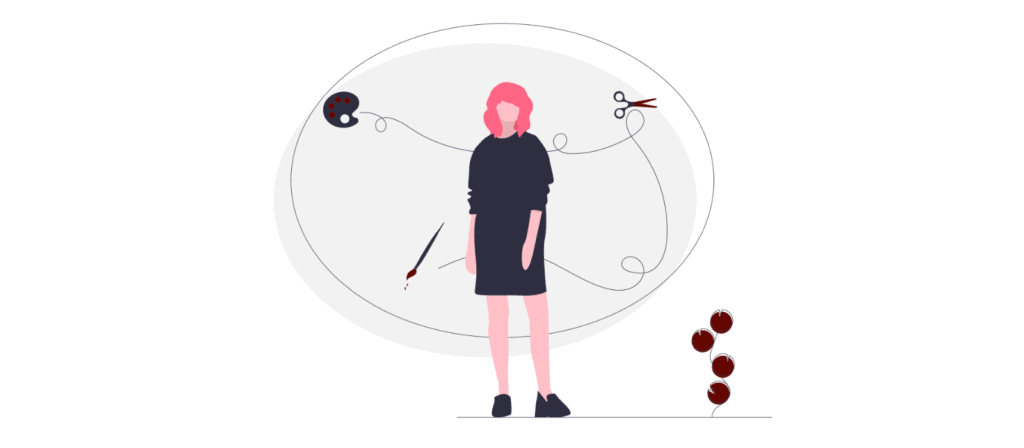 grafik kreativer mensch